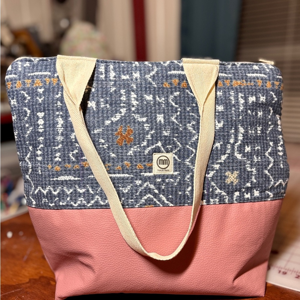 Pink and Blue Shoulder Bag